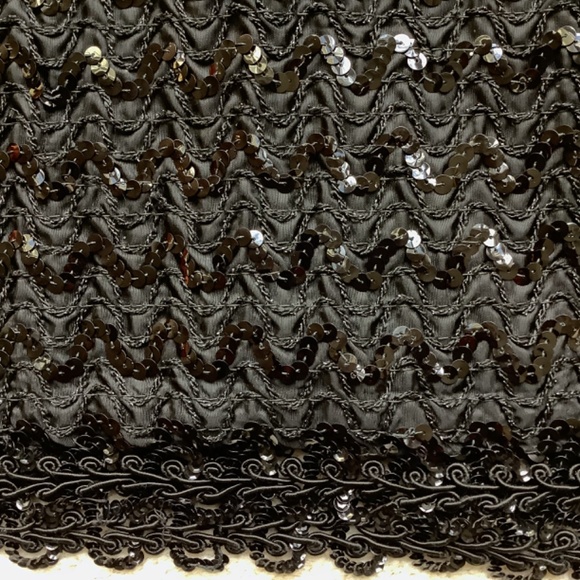 Vintage Black Sequin Sleeveless Cocktail Top - Picture 3 of 6